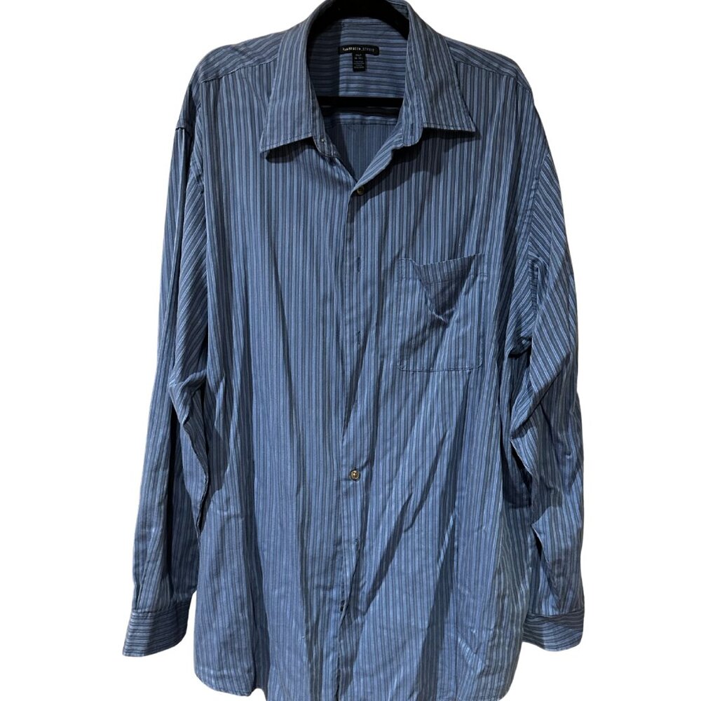 Van Heusen Studio Blue Stripe Dress Shirt | 2XL Tall